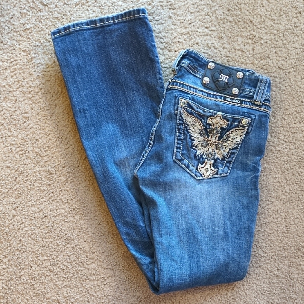Women's Miss Me Jeans with Embroidered Design
